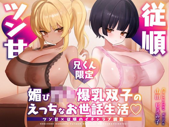 デュオナほ！｜【兄くん限定】媚び〇キ爆乳双子のえっちなお世話生活（はーと） ツン甘×従順のイチャラブ調教【KU100】❤